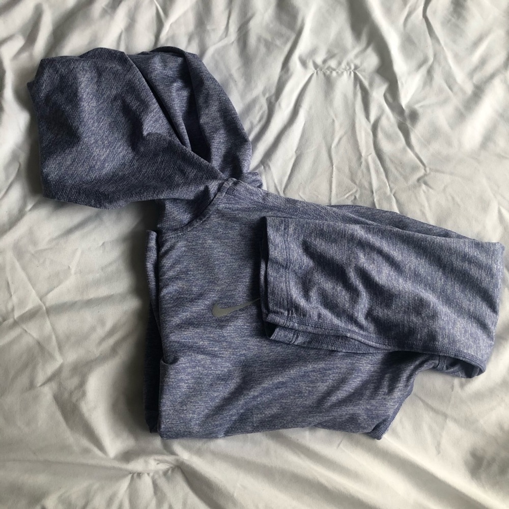 Purple Nike Hooded Crop w/ Dri-Fit Material